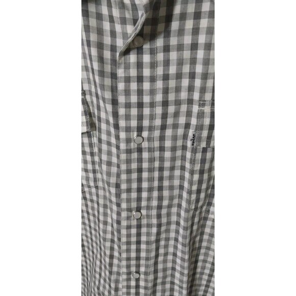 Levi Strauss Mens Large Gray Plaid Pearl Snap Button Shirt Western Cowboy Comfy - Picture 7 of 14
